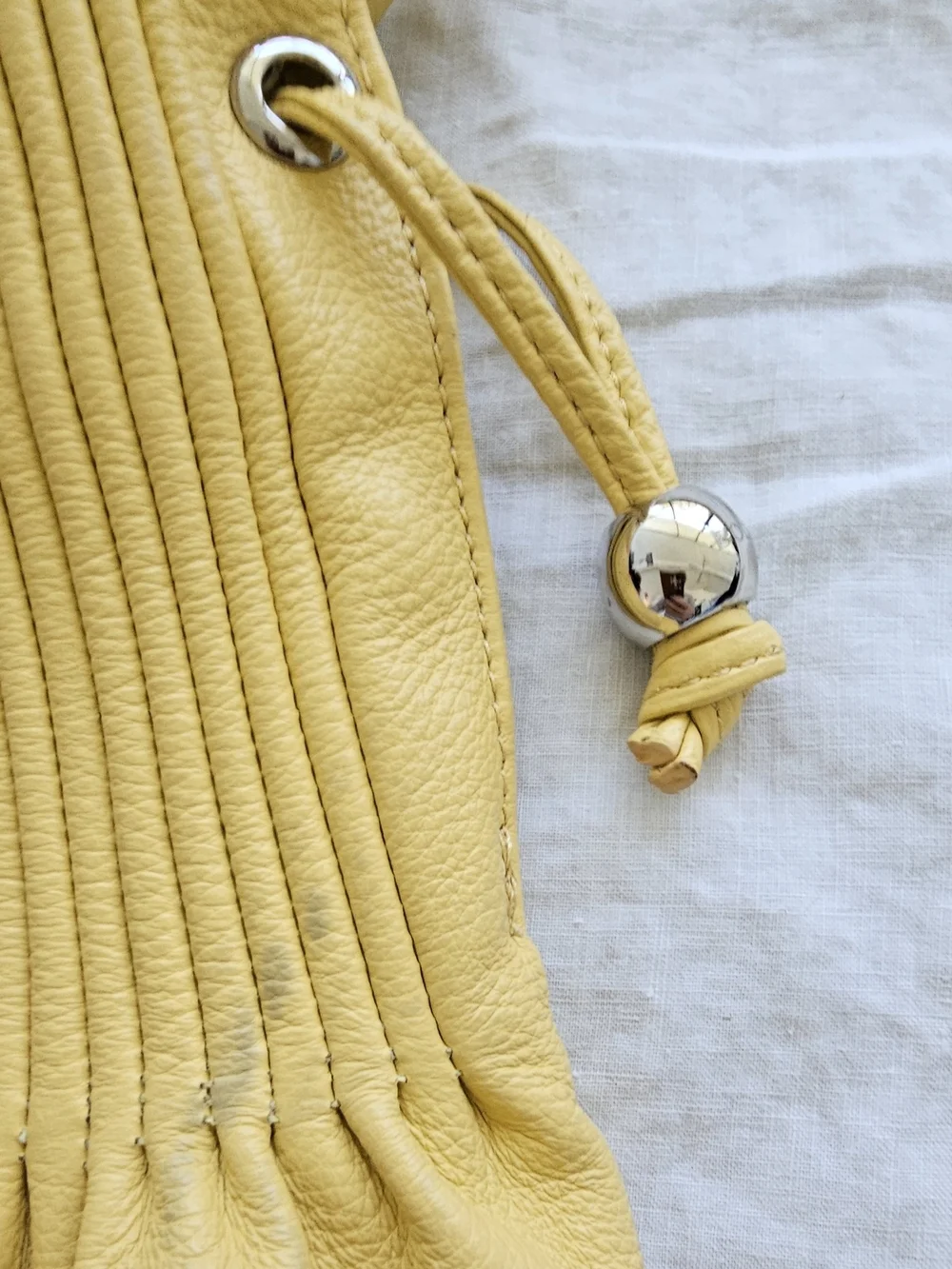 Bodhi Yellow Gathered Bag with Shoulder Strap - Picture 12 of 12